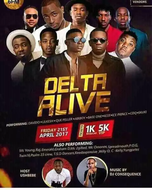 Reasons That Cause Davido, Ice Prince & Lil Kesh To Fight At A Show In Delta, Revealed